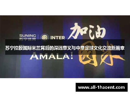 苏宁控股国际米兰背后的深远意义与中意足球文化交流新篇章